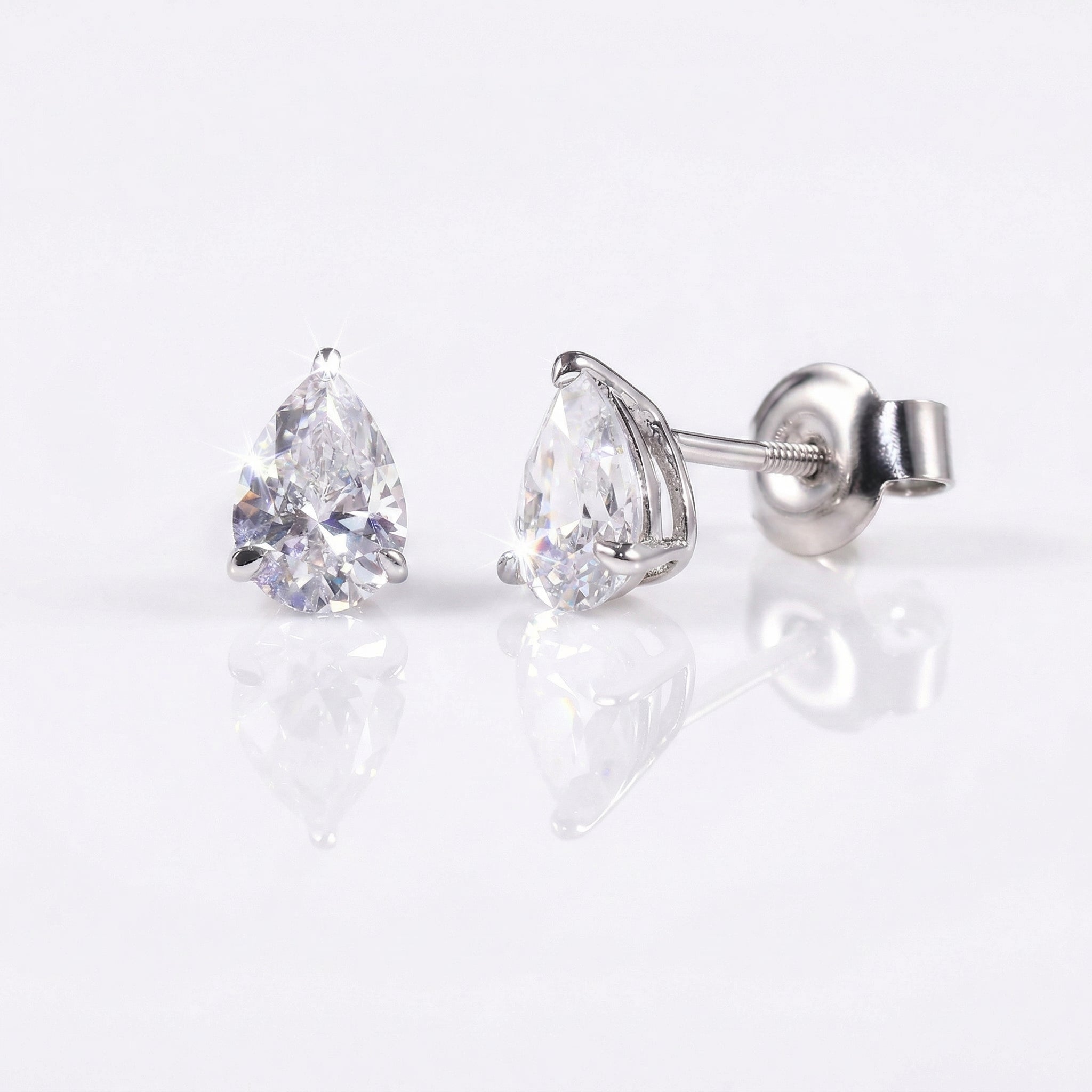 "Tear" pear cut earrings