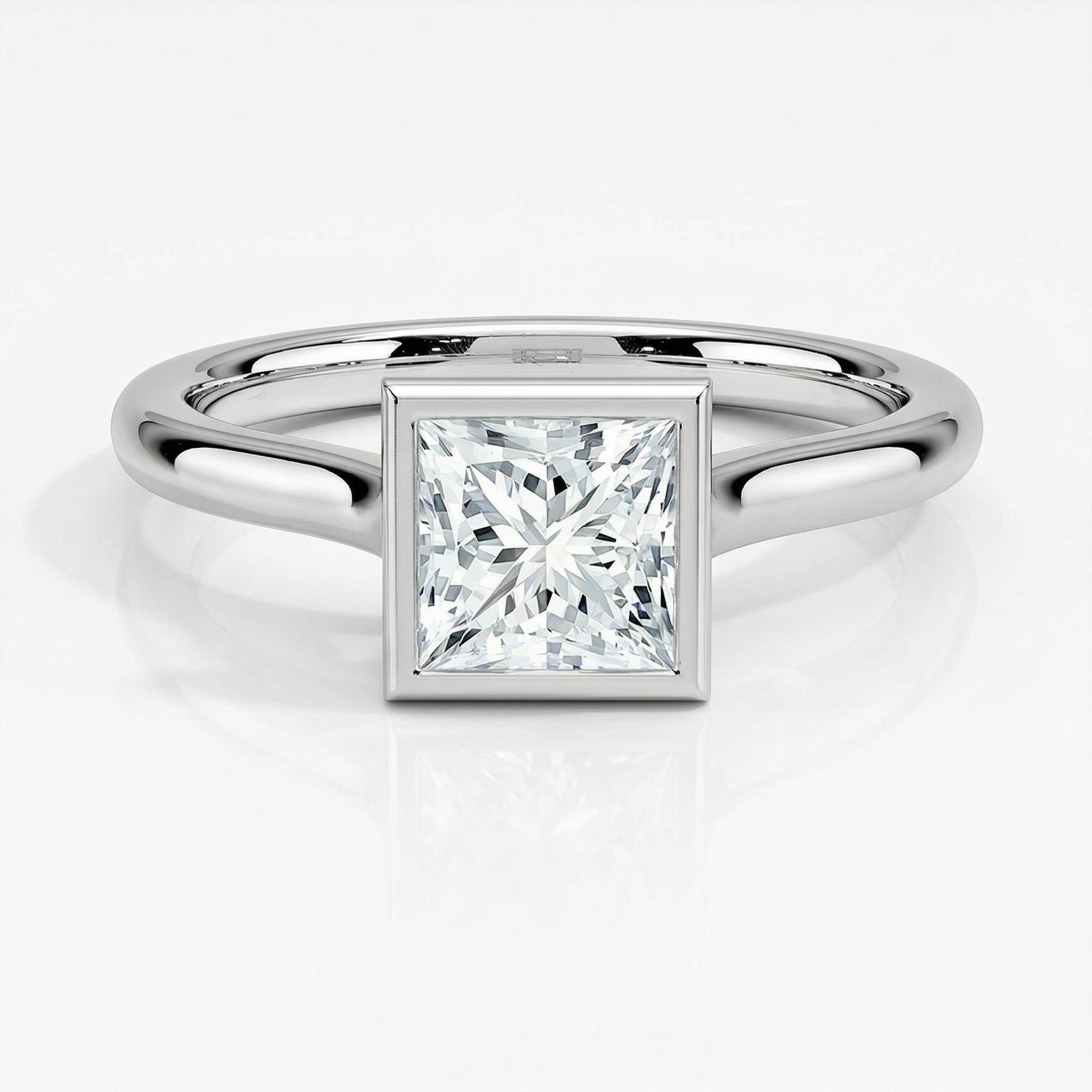 "Meteor" princess cut ring