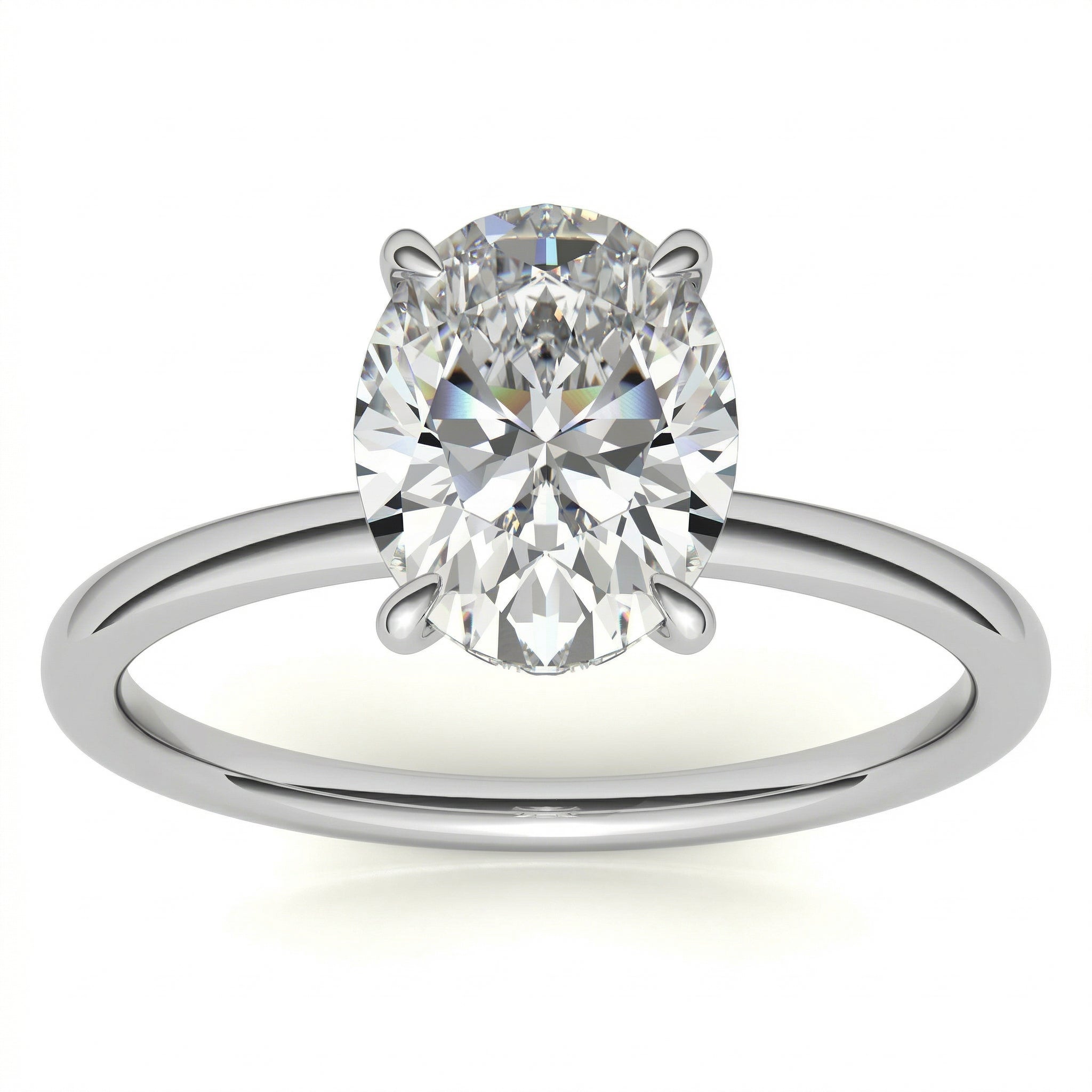 "Lens" oval cut ring