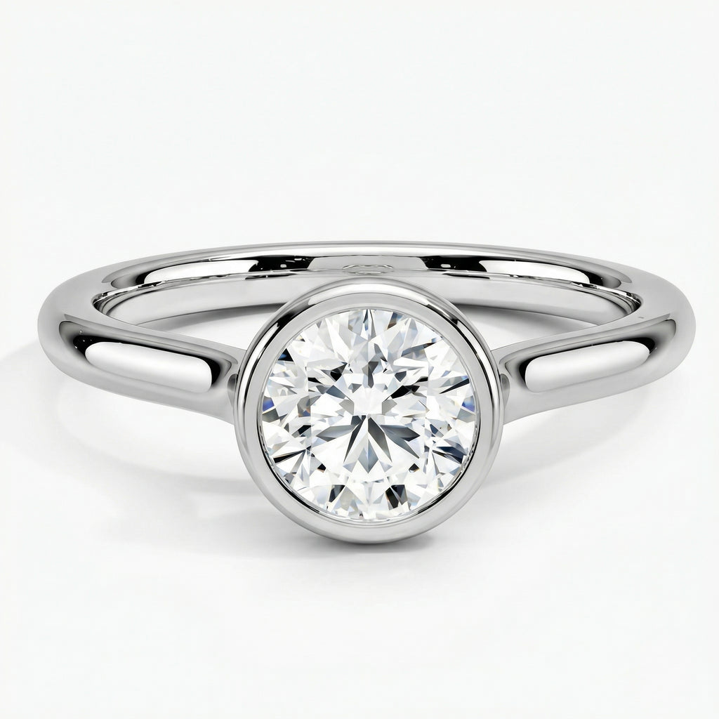 "Meteor" round cut ring