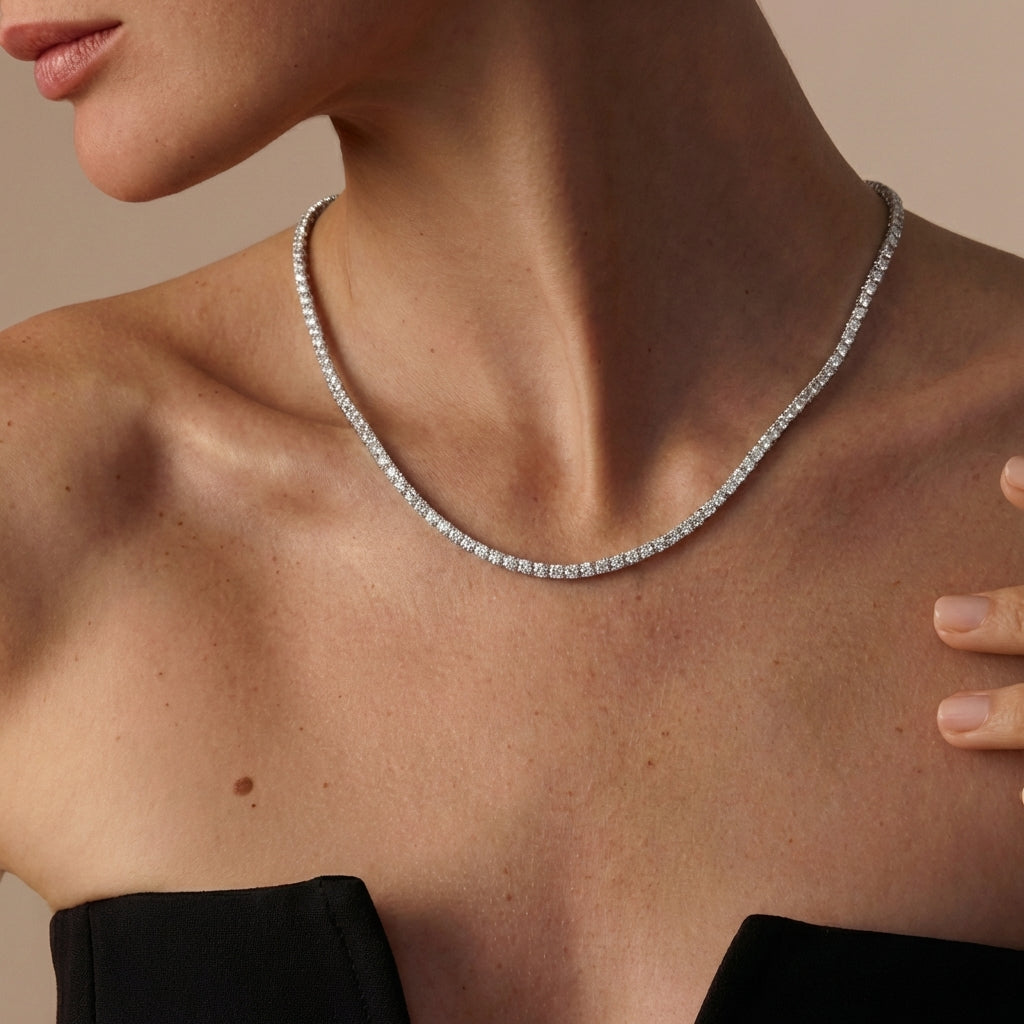 "Gravity" tennis necklace