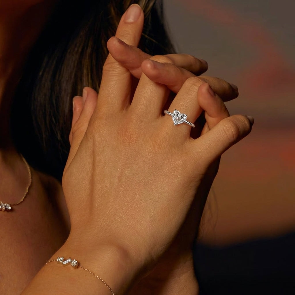 "Core" heart cut ring