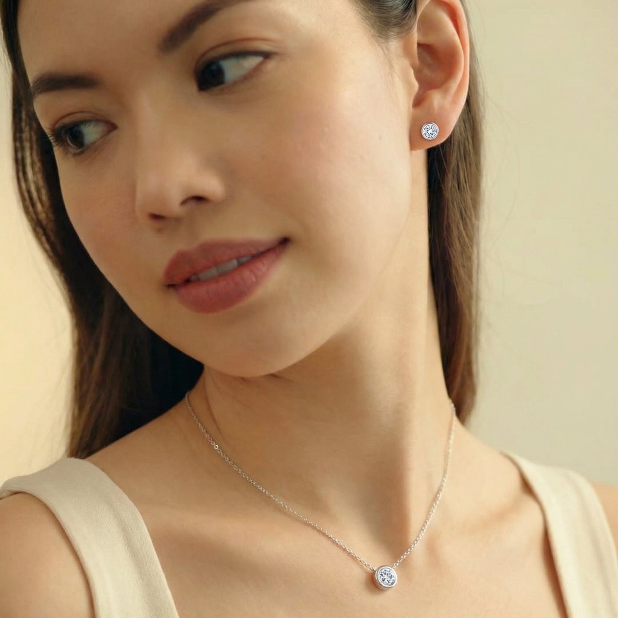 "Halo" stud earrings