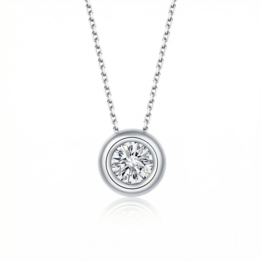 "Halo" solitaire pendant necklace ´