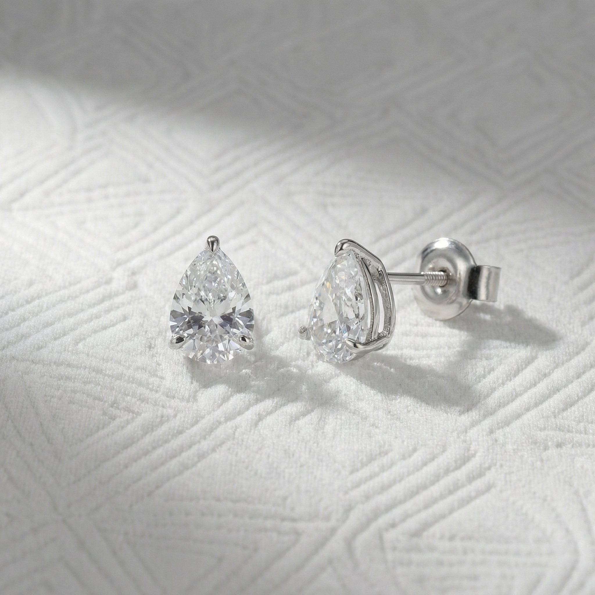 "Tear" pear cut earrings