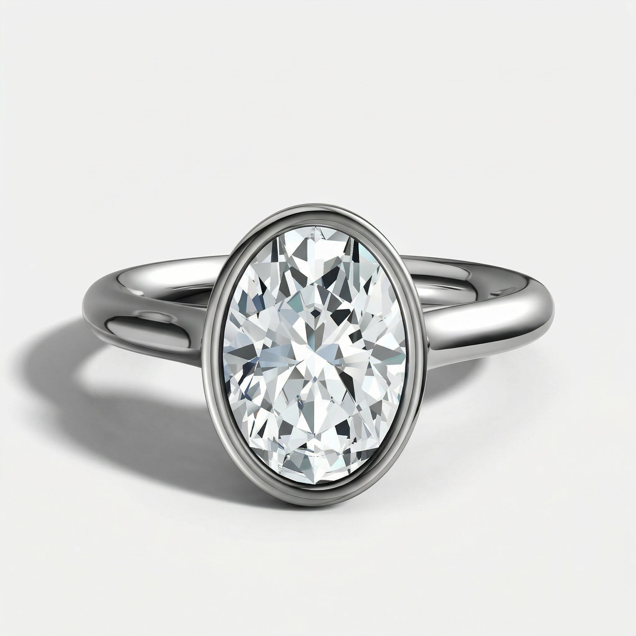 "Meteor" oval cut ring