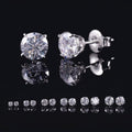 "Orb" round cut earrings
