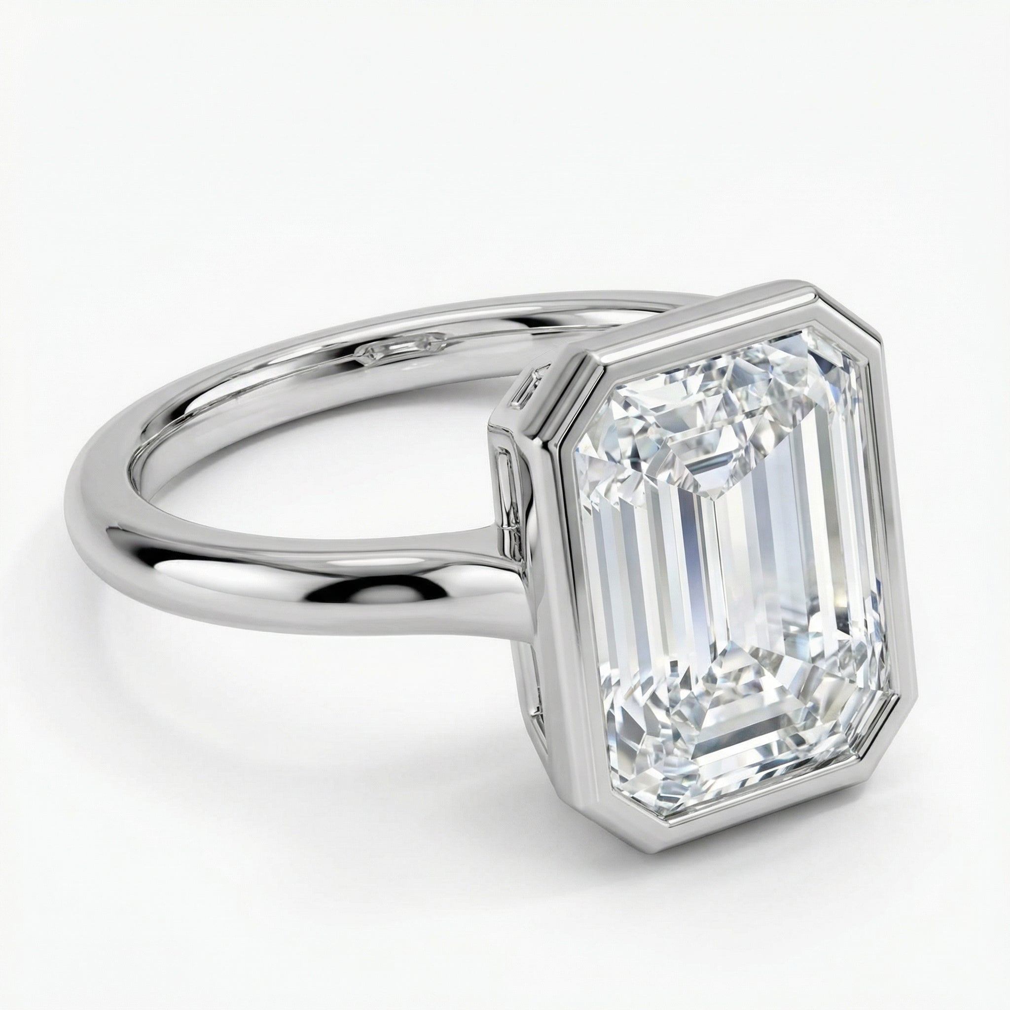 "Meteor" émeraude cut ring