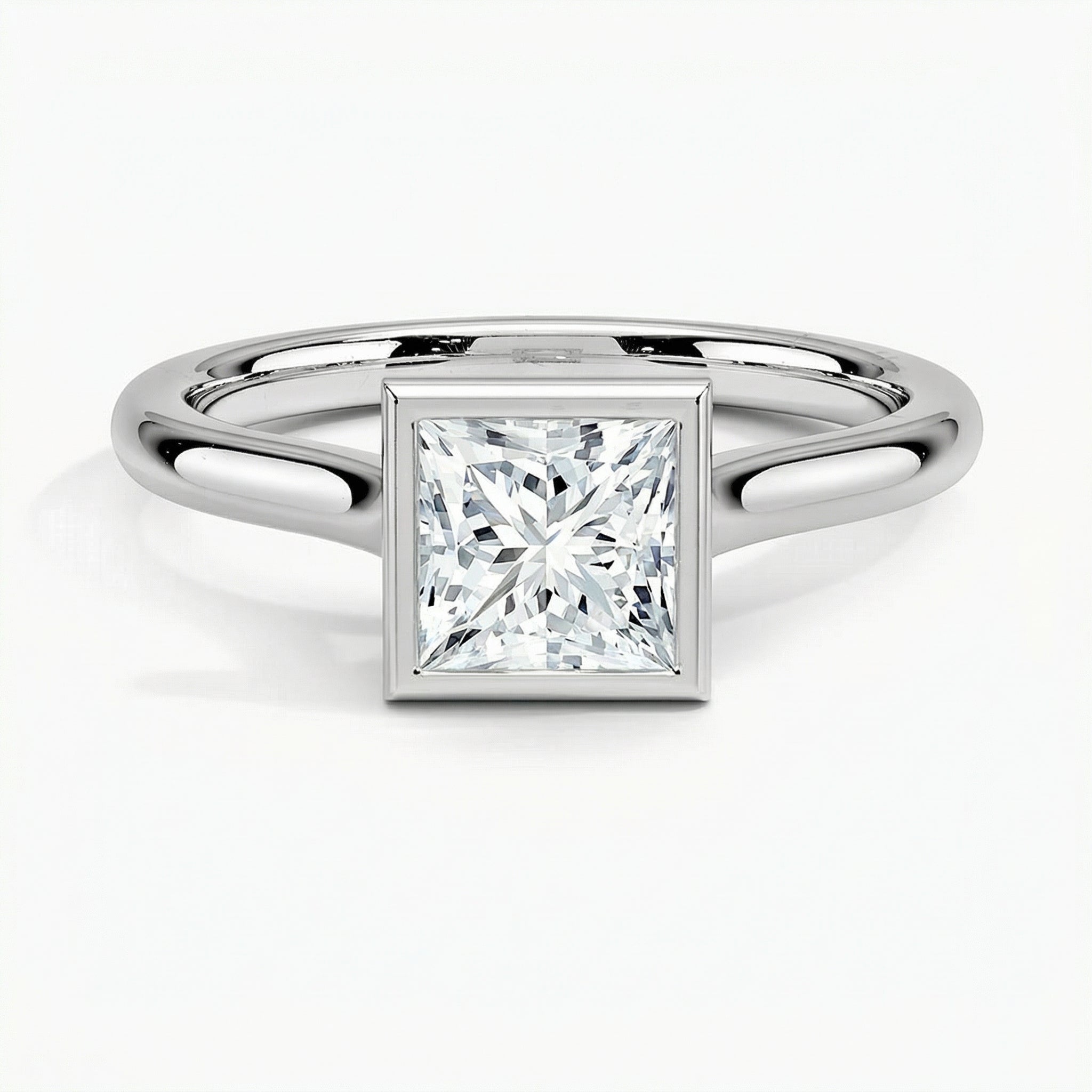 "Meteor" princess cut ring