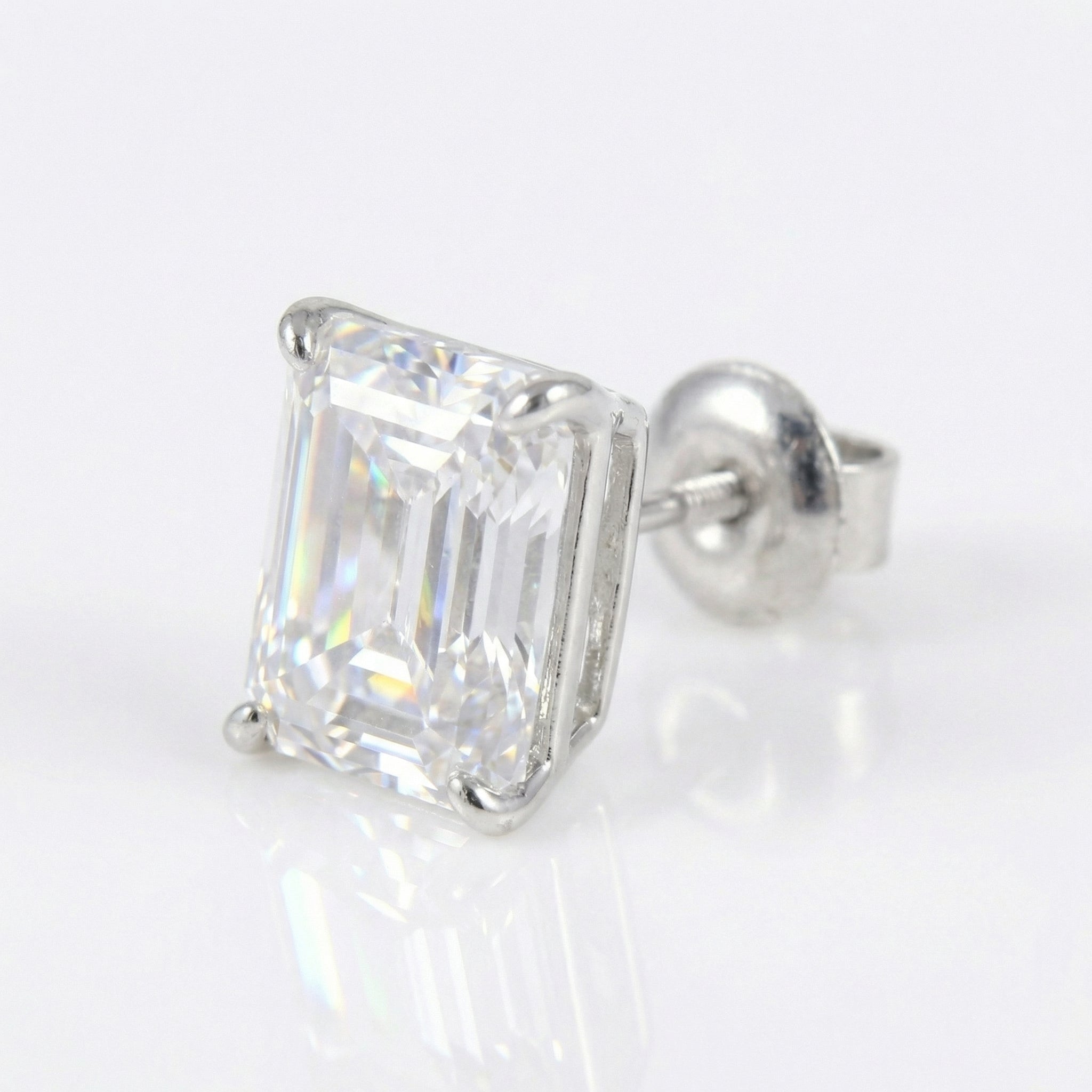 "Block"  émeraude cut earrings
