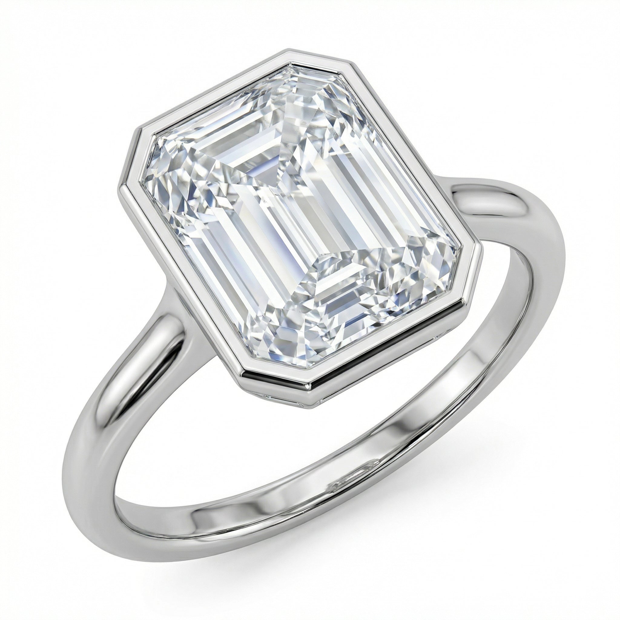 "Meteor" émeraude cut ring
