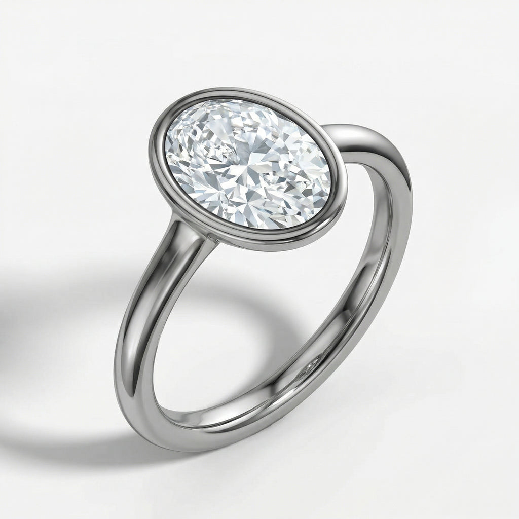 "Meteor" oval cut ring