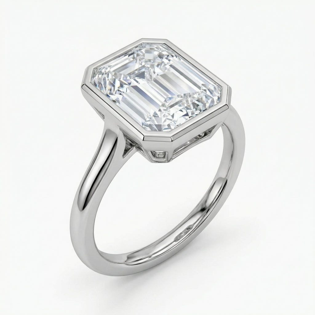 "Meteor" émeraude cut ring